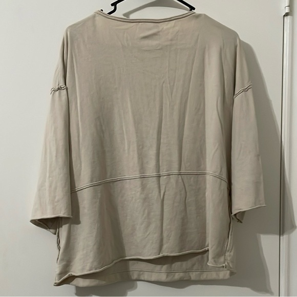 Fresh Produce Cream Boxy Blouse with Relaxed Fit Size XS - Picture 2 of 6